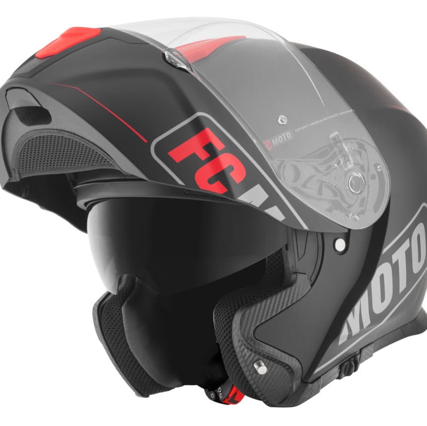FCMOTO NOVO RED FLIPUP HELMET