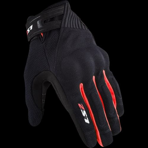 LS2 DART GLOVES RED