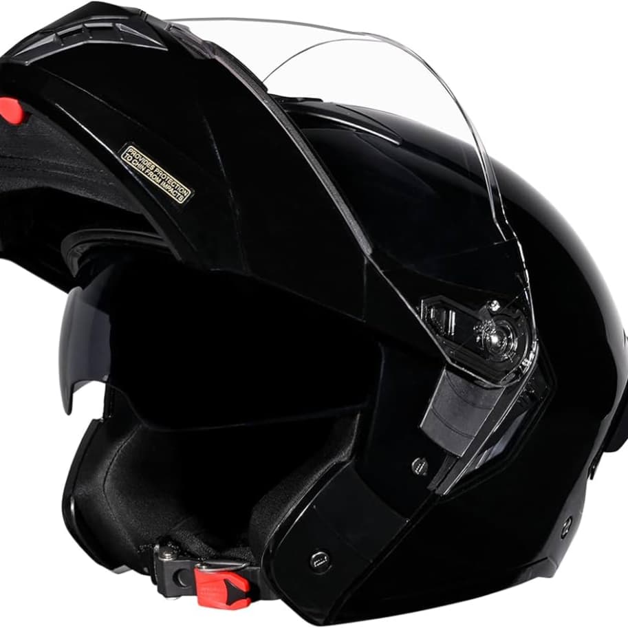 STUDDS TROOPER FLIP UP GLOSS BLACK HELMET