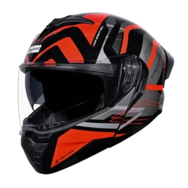 STUDDS TROOPER FLIP UP RED BLACK HELMET thumbnail 0